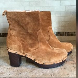 Clarks Brown Suede Ankle Booties
